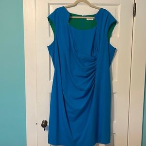 Calvin Klein Womens Plus Size Turquoise Dress